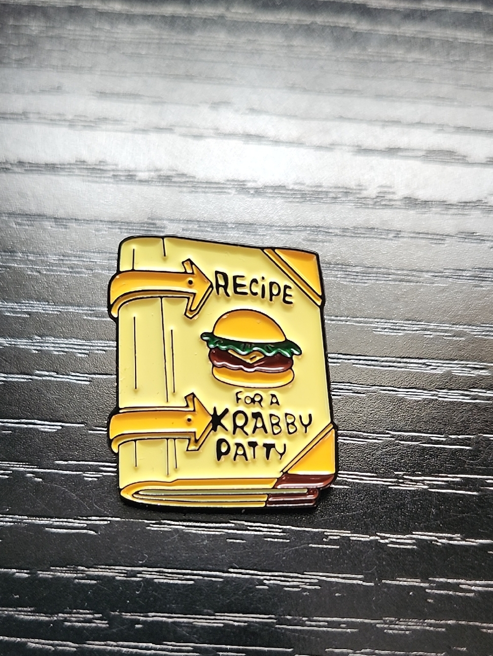 Nickelodeon's Spongebob Squarepants Inspired Enamel Pin - Krabby Patty Recipe